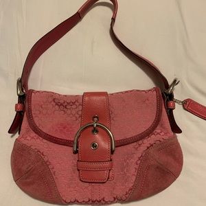 Authentic Fuchsia Coach Shoulder Bag